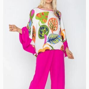 IC Collection Tropical Vacation Vivid Indie Festival Coachella Boho Tie Poncho